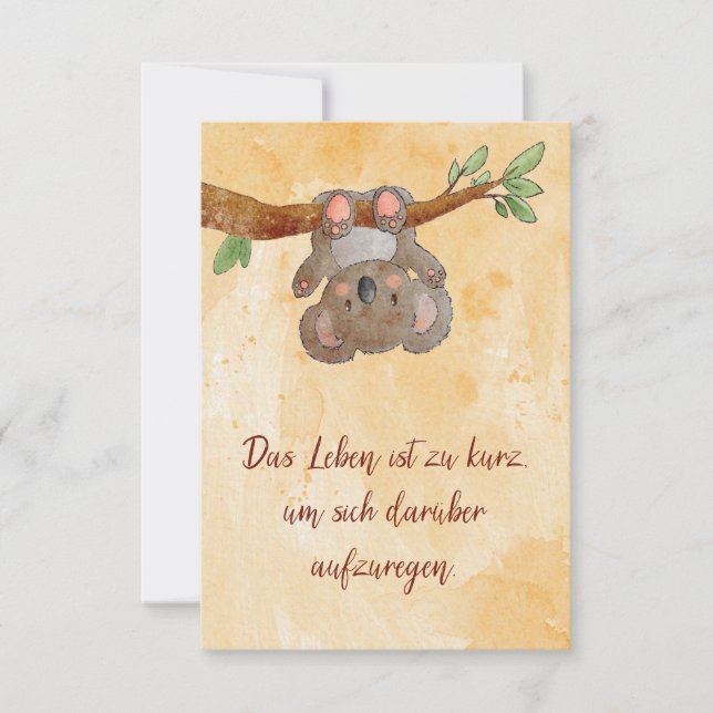 Das Leben ist zu kurz, um sich darüber aufzuregen (Anverso)