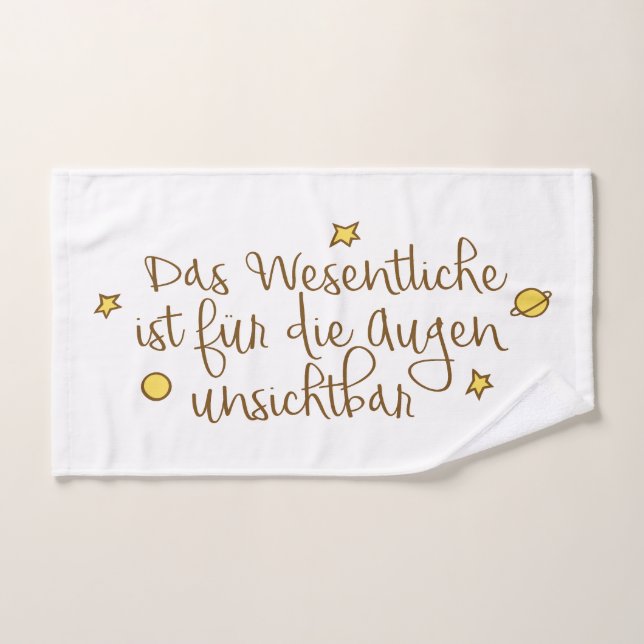 Das Wesentliche ist für die Augen unsichtbar (Toalla de mano)