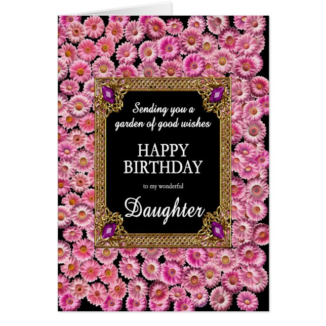 Daughter Birthday Pink Daisies (Frente)