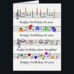 Daughter Diversión Feliz Cumpleaños Canción de Hoj<br><div class="desc">Una manera divertida de desear a tu hija un feliz cumpleaños. Esta carta tiene todo,  pastel,  velas,  globos,  regalos y más pastel. Cantar una canción de cumpleaños y desear un feliz cumpleaños con una graciosa tarjeta de cumpleaños.</div>