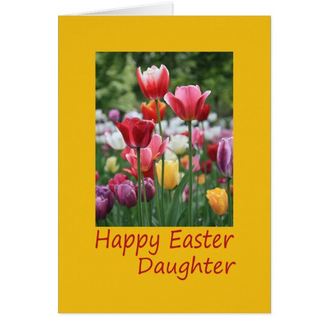 Daughter Easter Tulip card (Frente)