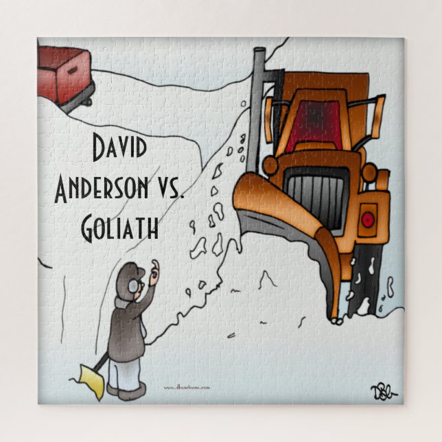 David Anderson vs. Goliath 20 x 20 Jigsaw Puzzle (Vertical)