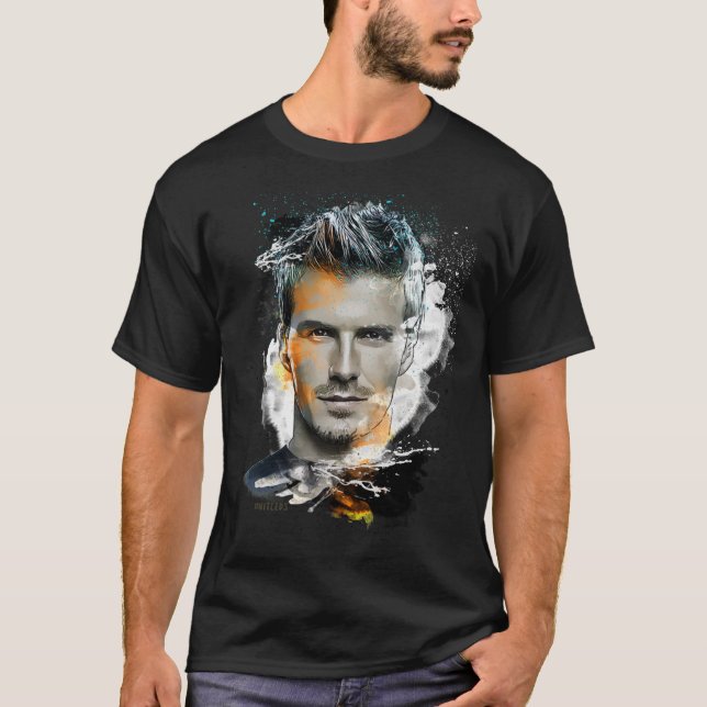 David Beckham - Pintando camiseta clásica (Anverso)