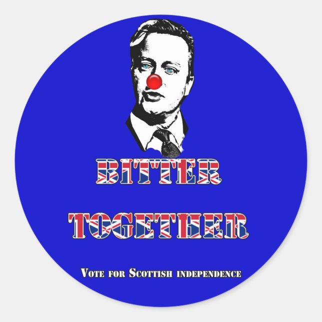 David Cameron Bitter Together Pegatina (Anverso)