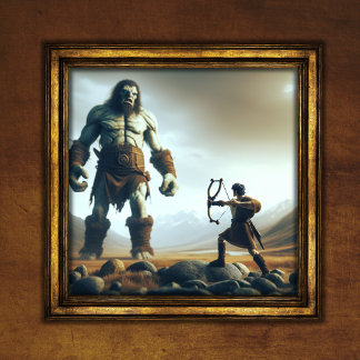 David y Goliat: Historia de la Biblia Arte Cristia