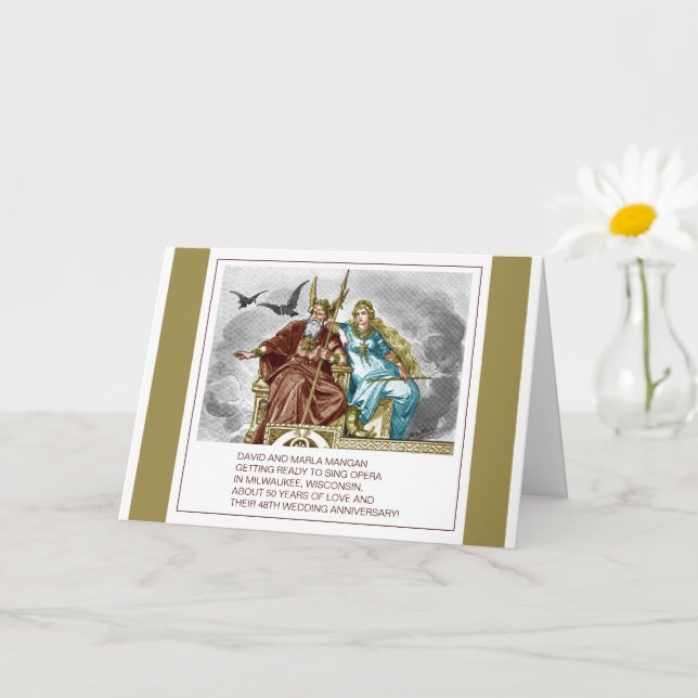 DAVID Y MARLA MANGAN 48ª TARJETA DE ANIVERSARIO (Planta pequeña)