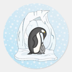 Davin y Annie la Pegatina de los pingüinos