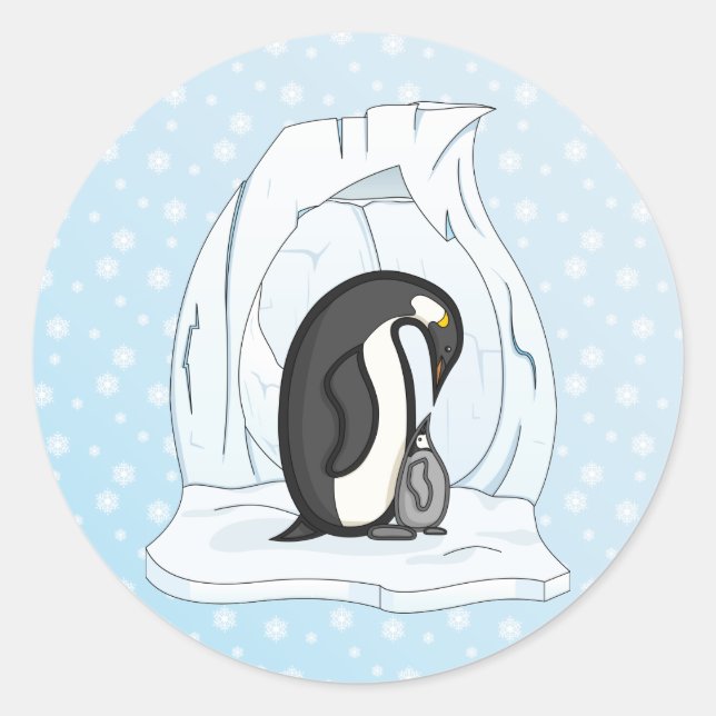 Davin y Annie la Pegatina de los pingüinos (Anverso)