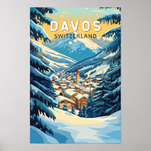 Davos Suiza Viajes Arte Vintage