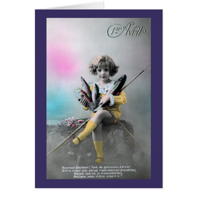 d'avril de Poisson del vintage (Frente)