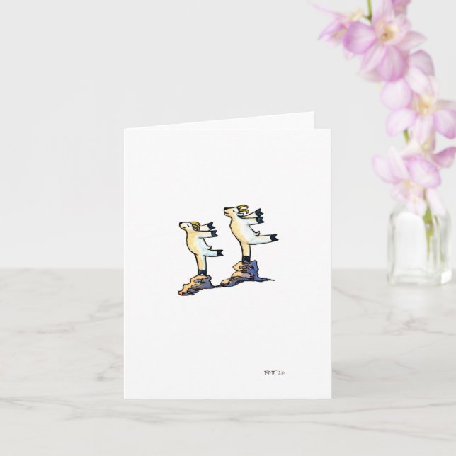 "Dawn Dance", tarjeta de saludo en blanco (Orquídea)