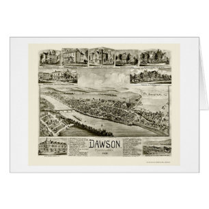 Dawson, mapa panorámico del PA - 1902