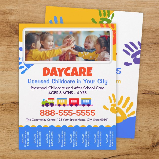 Daycare Childcare Kids Tear-Offs Flyer Template (Subido por el creador)