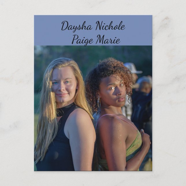 Daysha Nichole y Paige Marie, postal (Anverso)