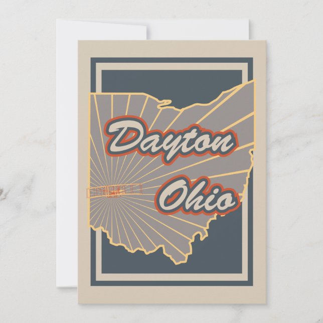 Dayton, Ohio Art Print - Viajes Artwork v2 (Anverso)