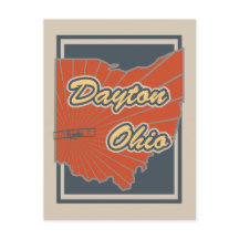 Dayton, tarjeta postal Ohio - postal de viaje