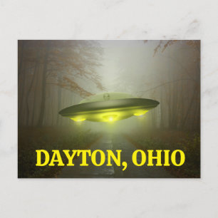 DAYTON, tarjeta postal OHIO SPACESHIP UFO