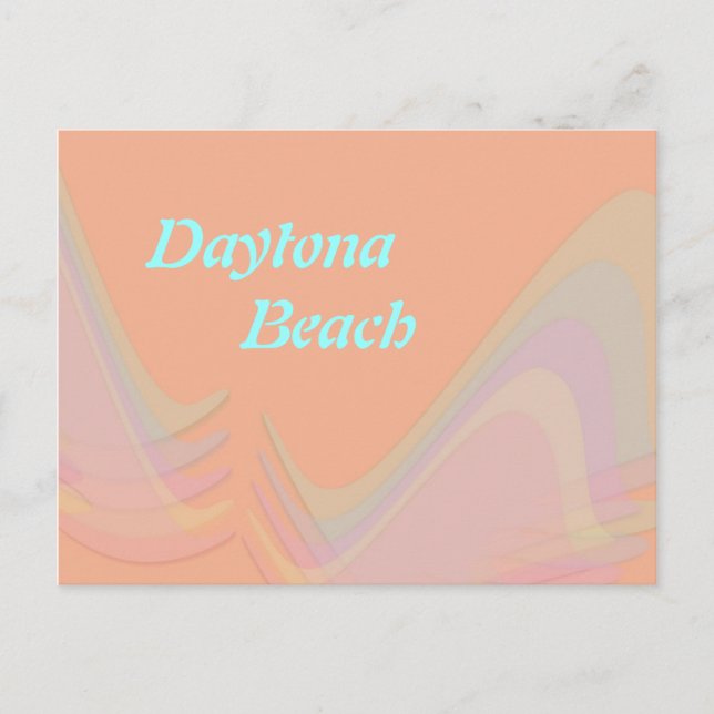 Daytona Beach Florida Alas Pastel Postal (Anverso)