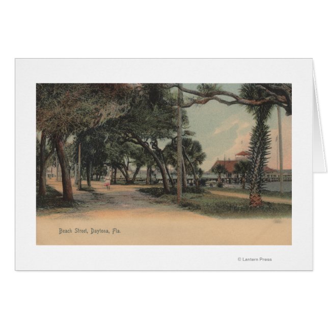 Daytona, Florida - Vista de la calle Beach (Anverso (Horizontal))