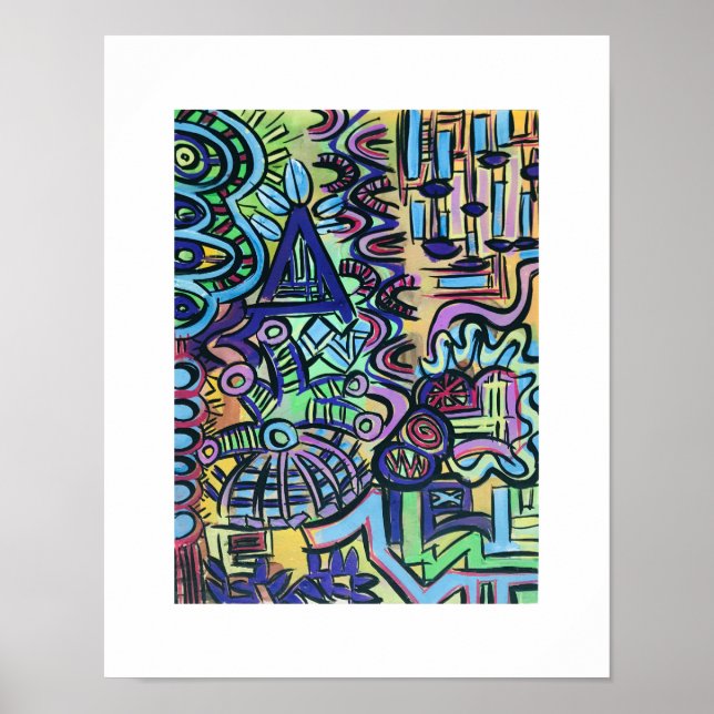 Daytripper - Arte abstracto pintado a mano (Frente)