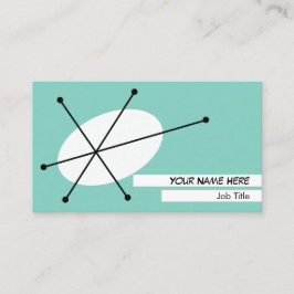 Dazzle Blue tarjeta de negocios espalda blanca