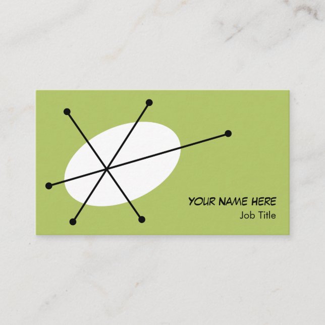 Dazzle Green tarjeta de visita (Anverso)