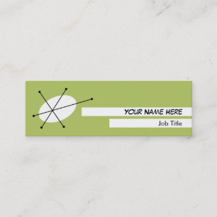 Dazzle Green tarjeta de visita delgada blanco