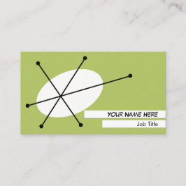 Dazzle Green tarjeta de visita espalda blanca