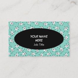 Dazzle Multi Blue tarjeta de negocios ovalada negr