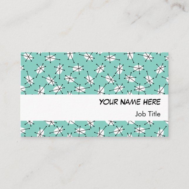 Dazzle Multi Blue tarjeta de visita banda blanca (Anverso)