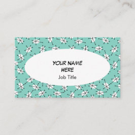 Dazzle Multi Blue tarjeta de visita blanco ovalado