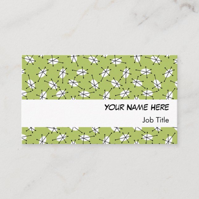 Dazzle Multi Green tarjeta de negocios banda blanc (Anverso)