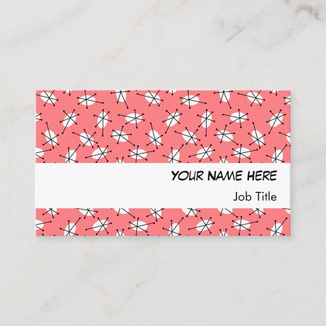 Dazzle Multi Pink tarjeta de negocios banda blanca (Anverso)