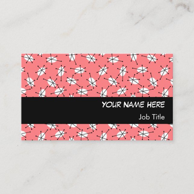 Dazzle Multi Pink tarjeta de negocios banda negra (Anverso)