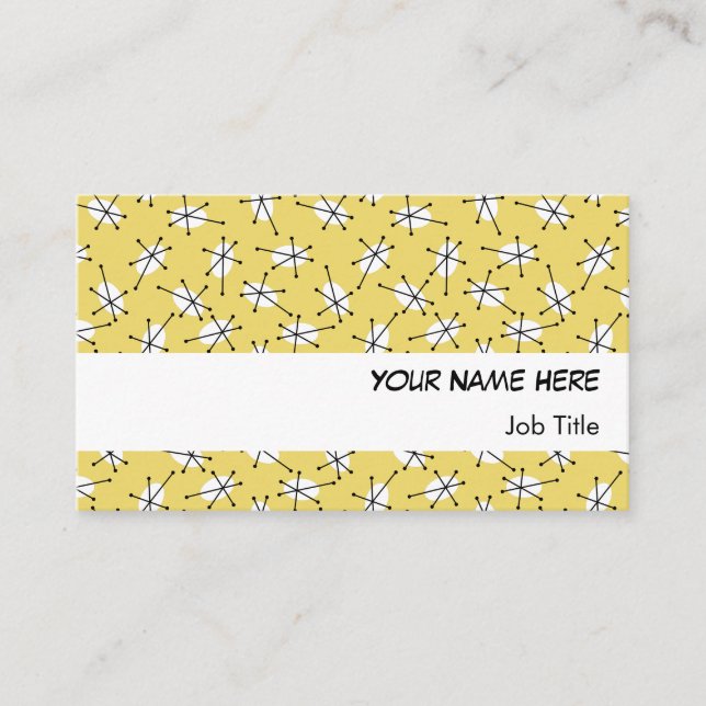 Dazzle Multi Yellow tarjeta de visita franja blanc (Anverso)