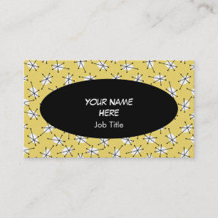 Dazzle Multi Yellow tarjeta de visita ovalada negr