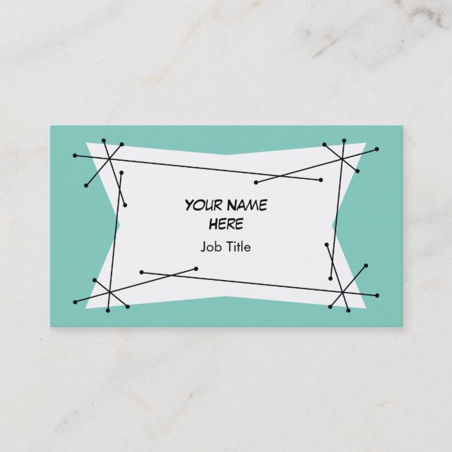 Dazzle Plaque Blue tarjeta de visita (Anverso)