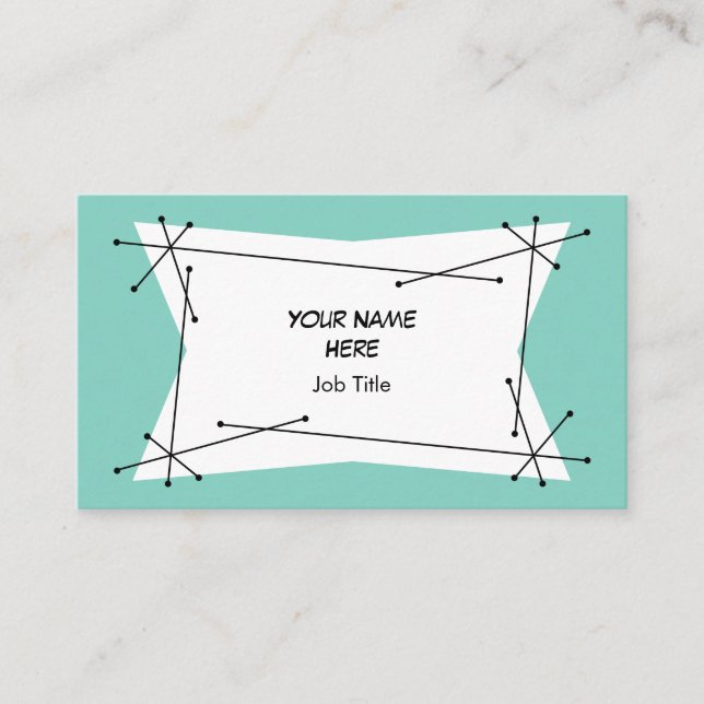 Dazzle Plaque Blue tarjeta de visita (Anverso)