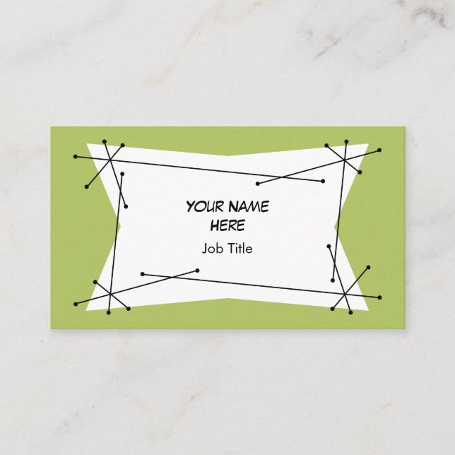 Dazzle Plaque tarjeta de visita Green (Anverso)