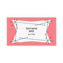 Dazzle Plaque Tarjeta de visita rosa