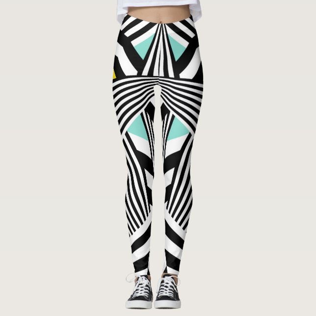 Dazzle Sazzle Leggings  Black/White Colour Touch (Anverso)