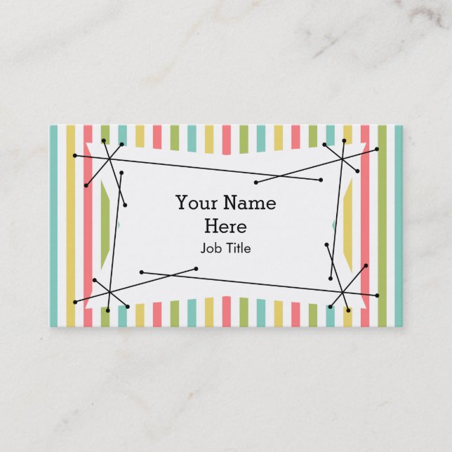 Dazzle Stripe Classic Plaque tarjeta de visita (Anverso)