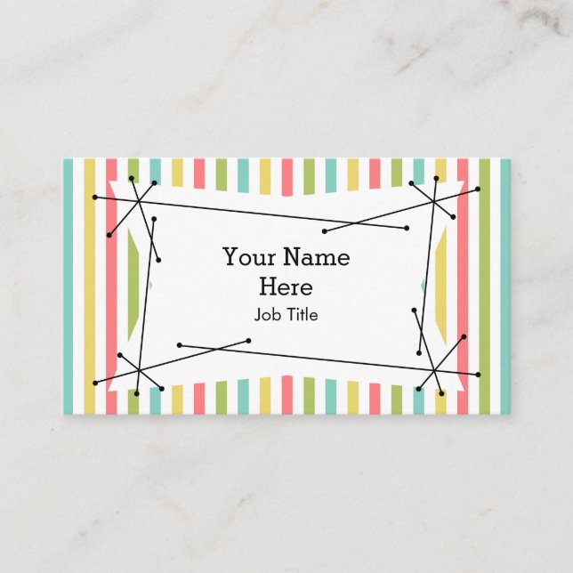 Dazzle Stripe Classic Plaque tarjeta de visita (Anverso)