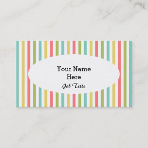 Dazzle Stripe Classic tarjeta de visita blanco ova
