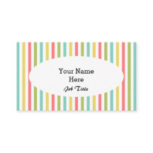 Dazzle Stripe Classic tarjeta de visita blanco ova