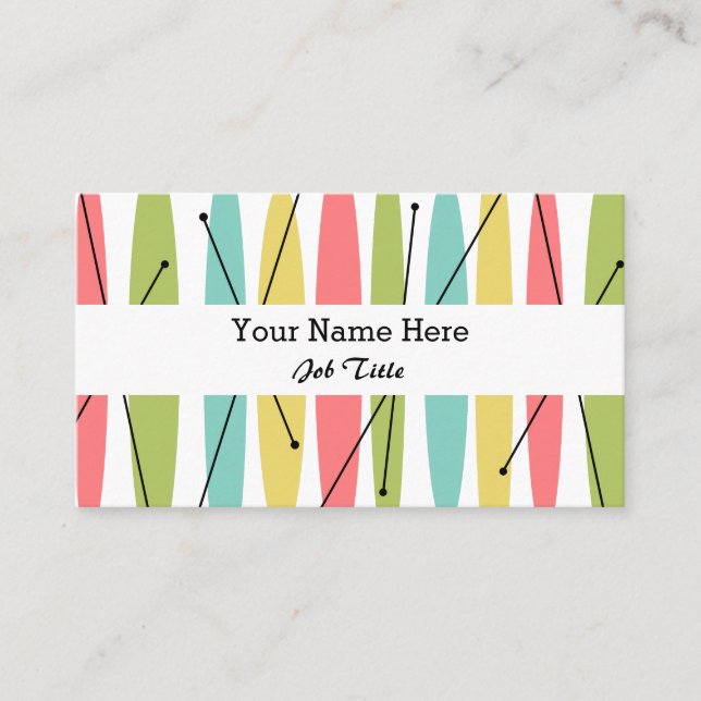 Dazzle Stripe tarjeta de visita blanca (Anverso)