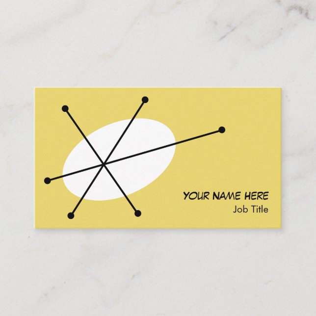 Dazzle tarjeta de visita amarilla (Anverso)