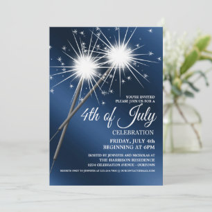 Dazzling esparklers invitaciones del partido del 4