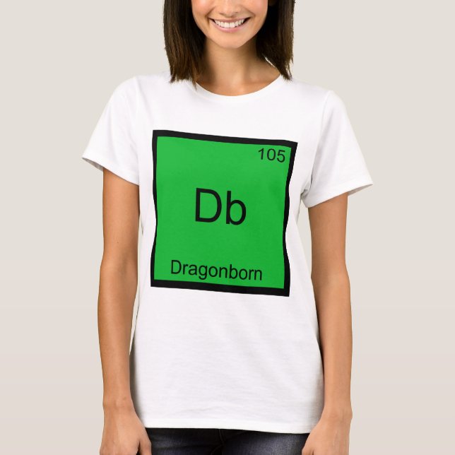 Db - Dragonborn Camiseta divertida con símbolo de  (Anverso)