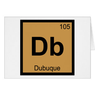 Db - Dubuque Iowa Química Símbolo de la Tabla Peri